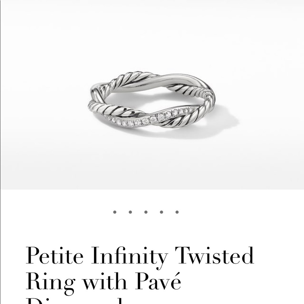 David Yurman Petite Infinity Ring• New W/O tags WITH dust cloth